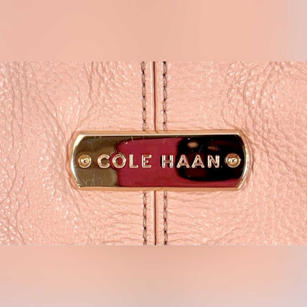 040-Cole Haan Peach Pebbled Leather Shoulder bag - Picture 11 of 12